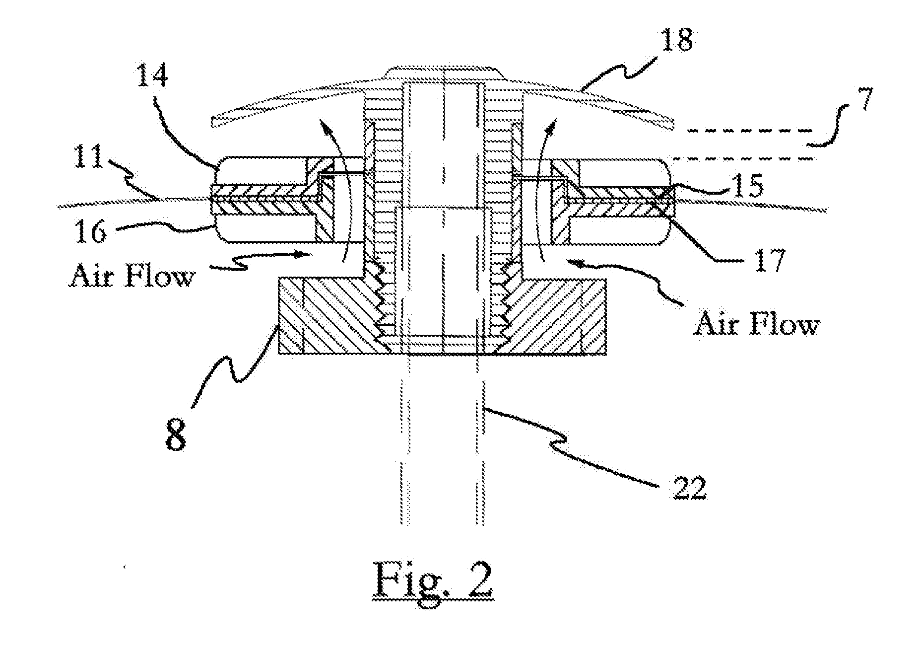 Ventilator for venting covers with improved air flow