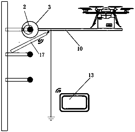 Line fault detection device mounted on aircraft