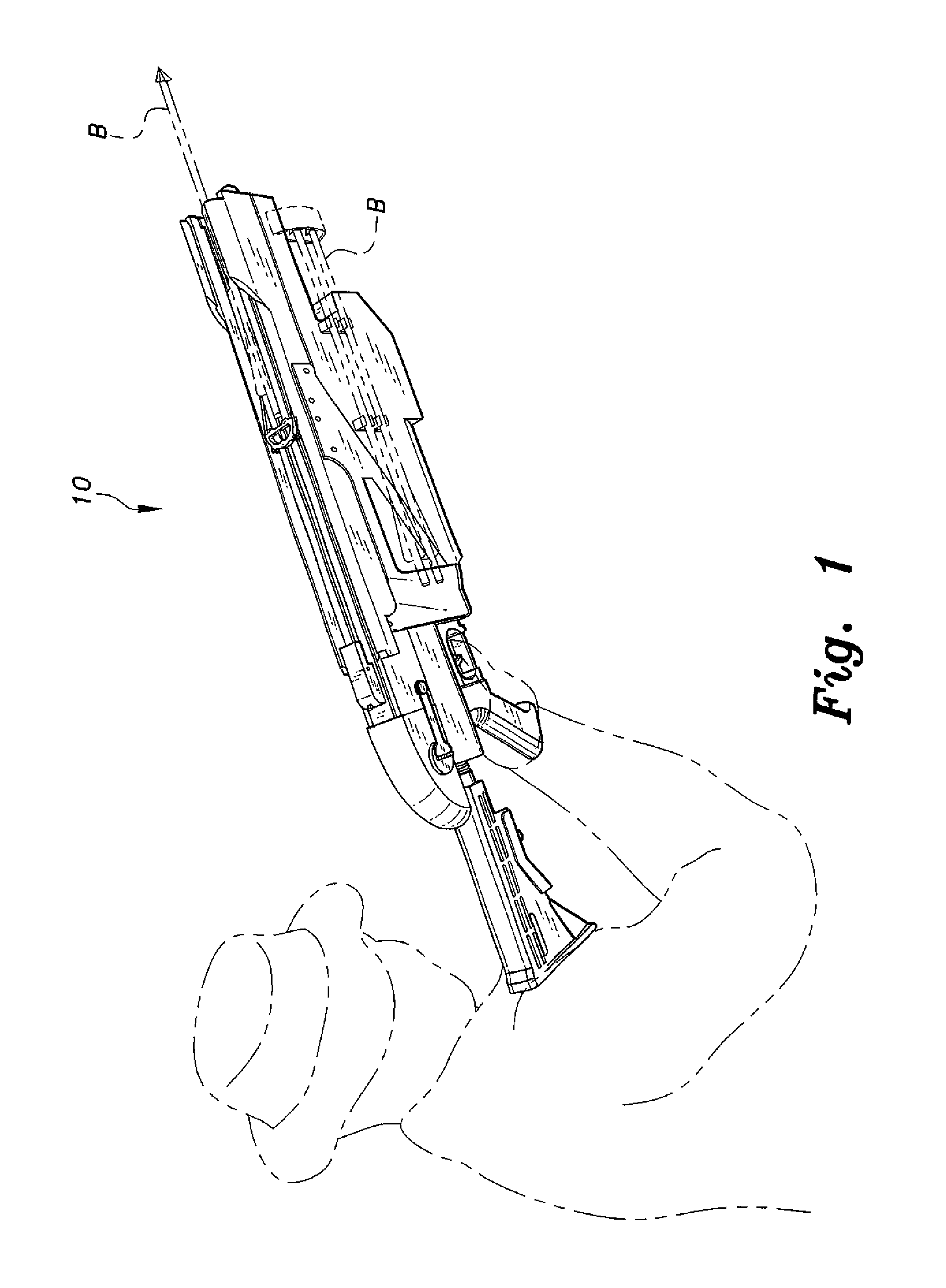 Projectile launcher with internal bow