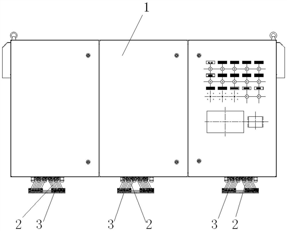 A shock absorbing device and a shock absorbing method for an electric control box