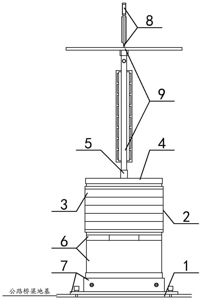 Emergency danger avoiding device for highway bridge