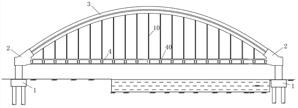Assembling and lifting method of half-span skeleton of tied arch bridge