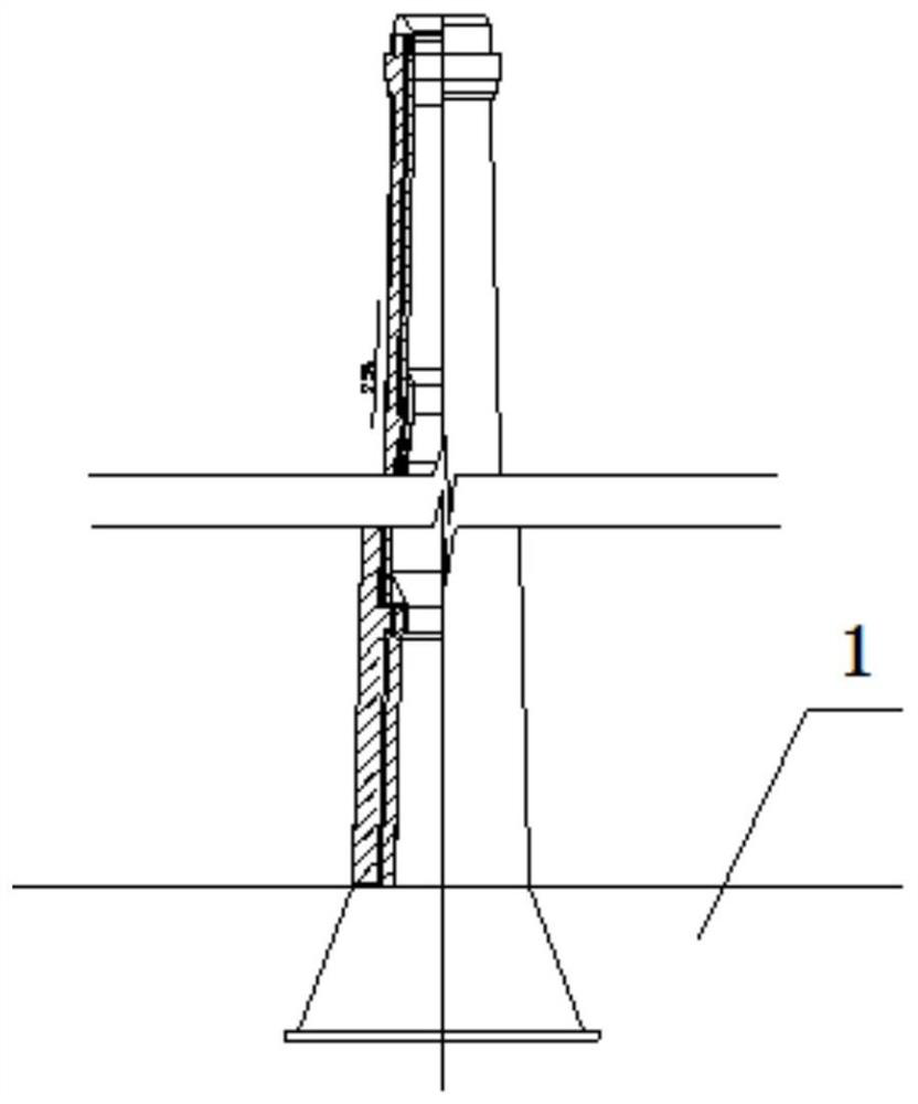 Reverse dismantling device and dismantling method of a chimney