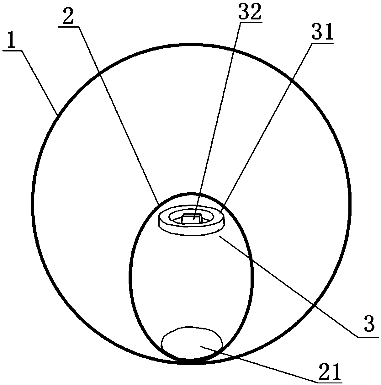 Double-spherical low frequency electronic label
