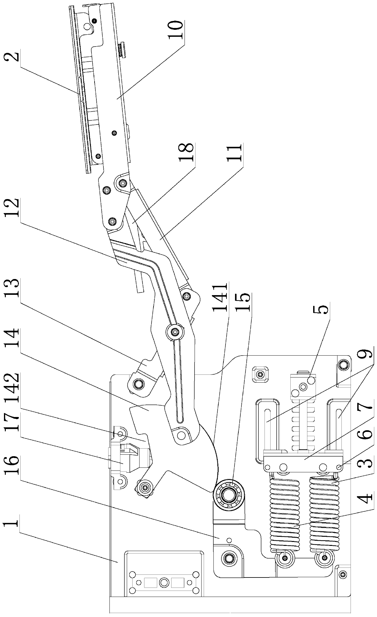 Furniture hinge device capable of widely loading