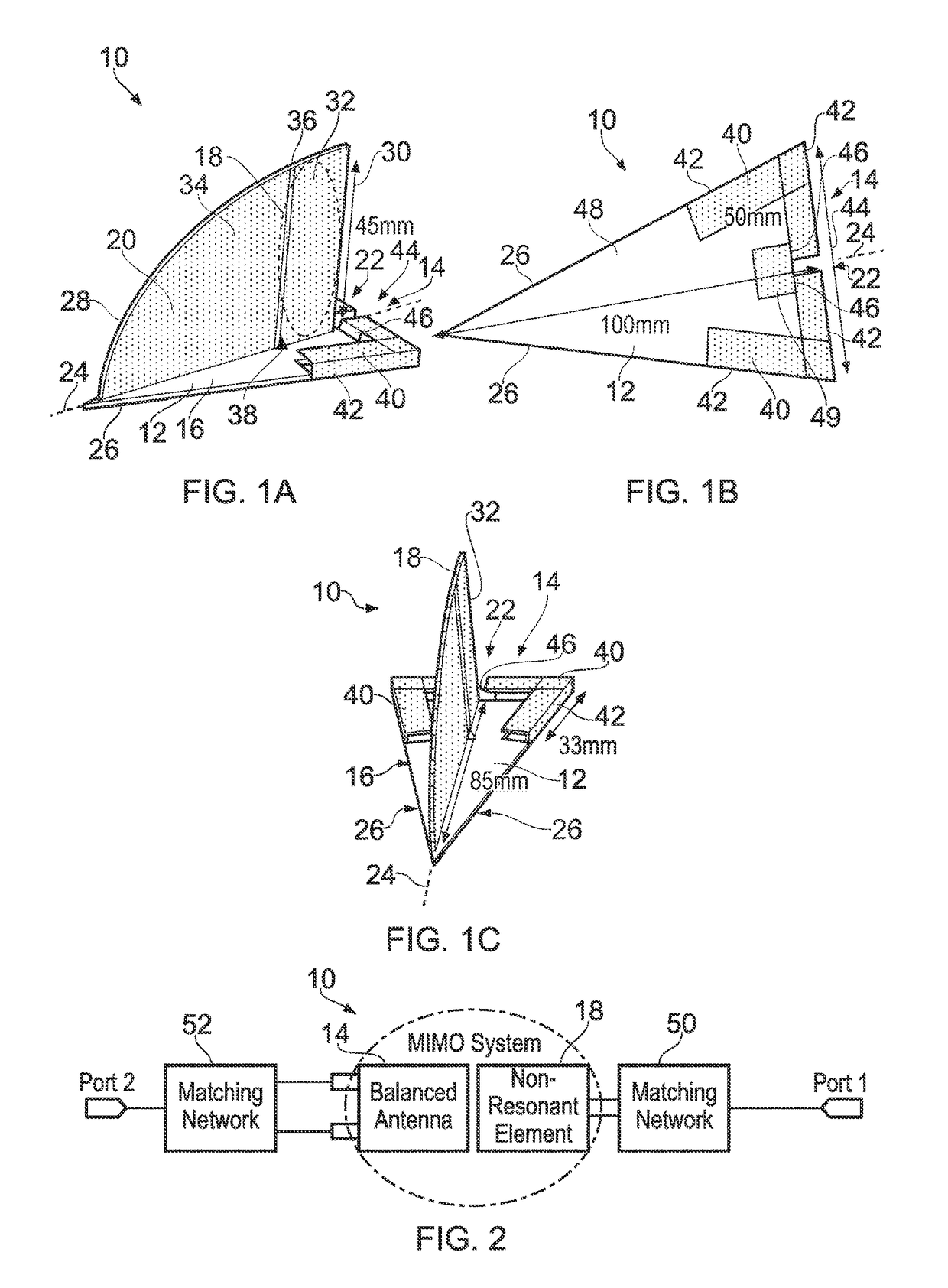 Reconfigurable MIMO antenna for vehicles