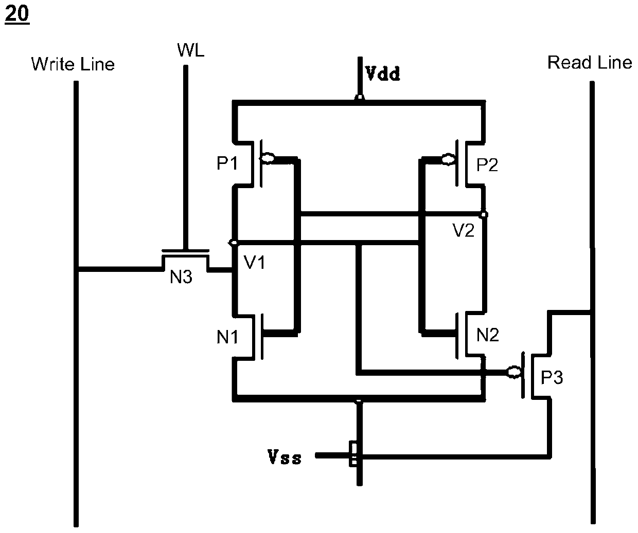 Storage unit for static random access memory and static random access memory