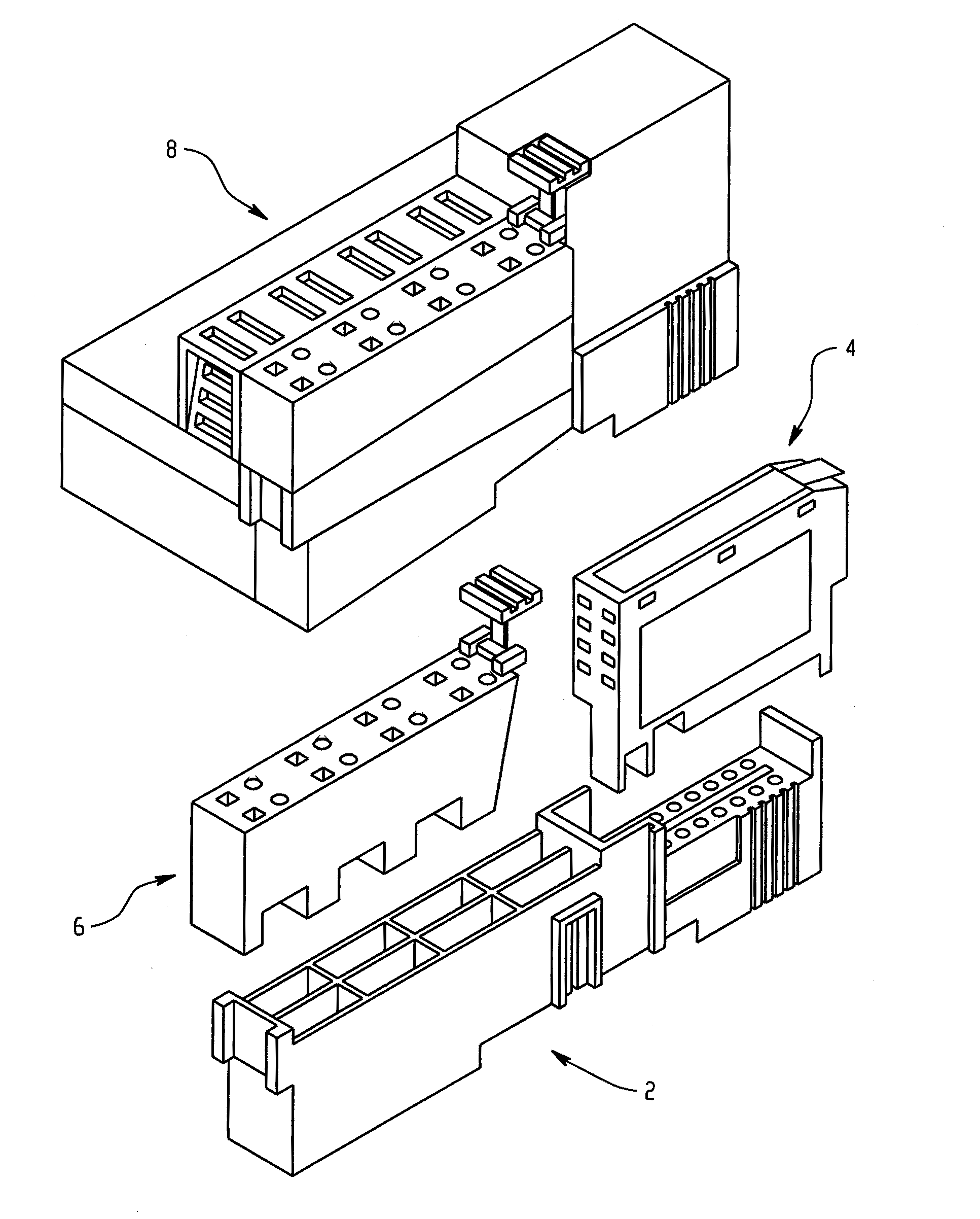 Industrial control device and method for insertion and removal of a module under power without interruption