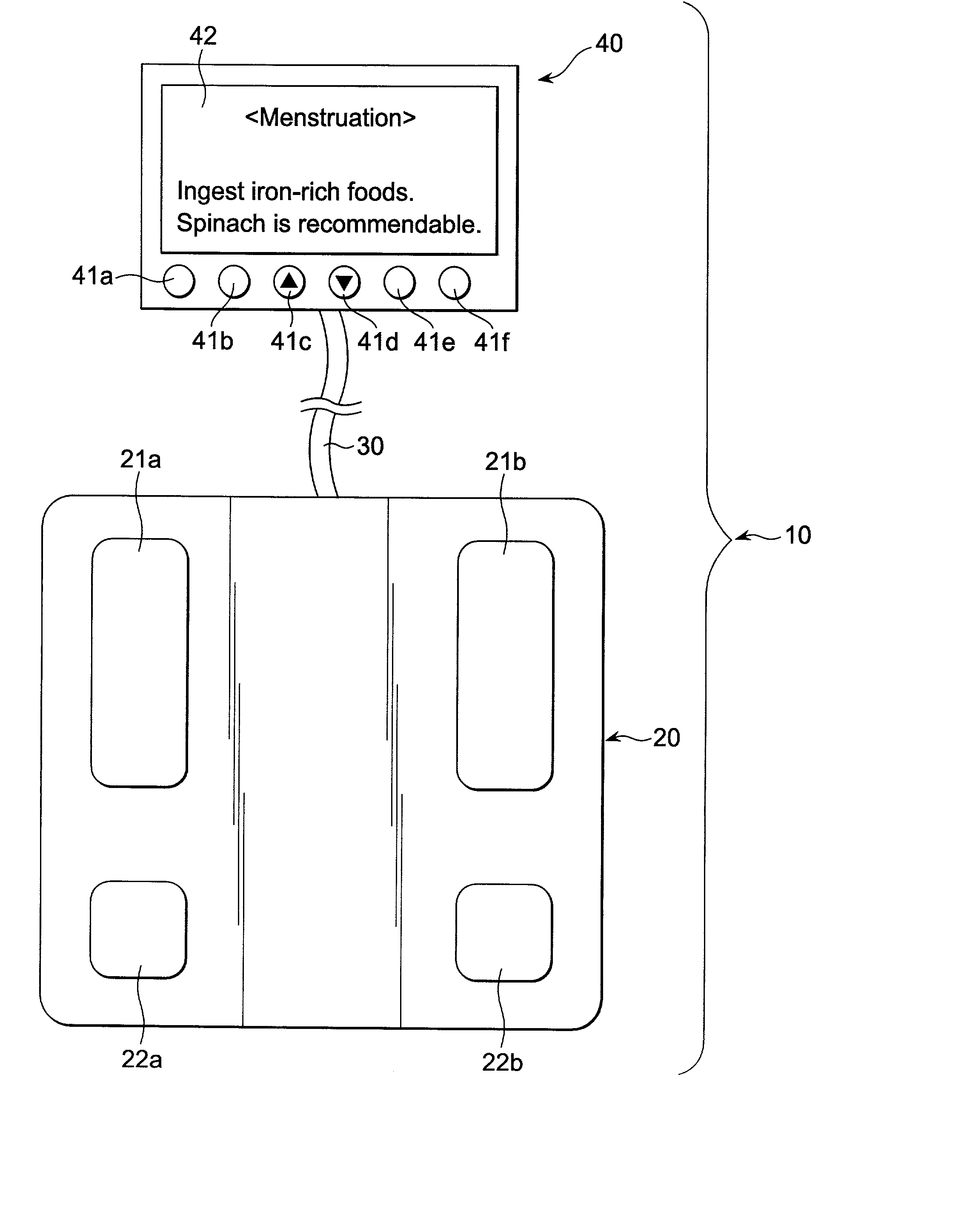 Female physical condition managing apparatus