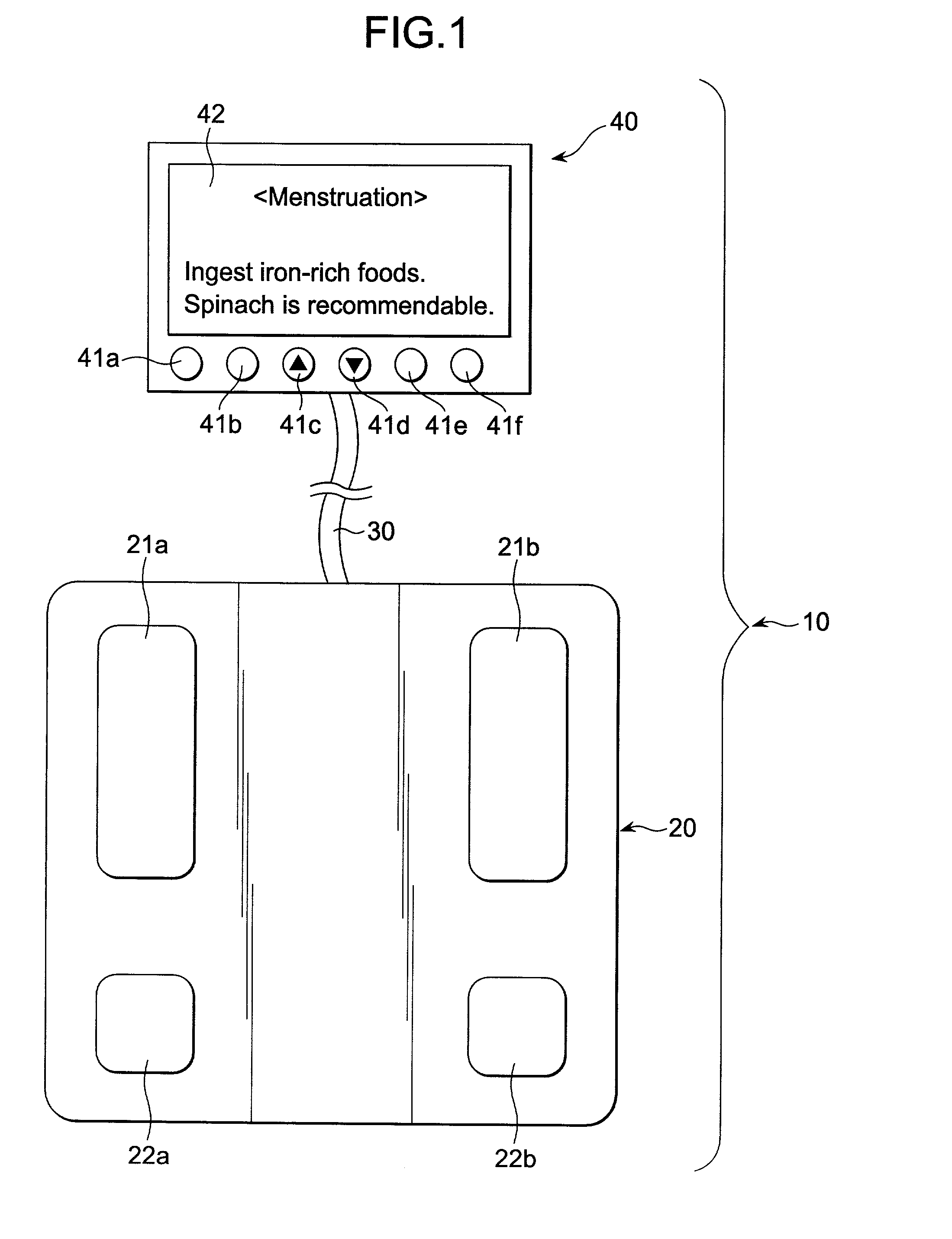 Female physical condition managing apparatus