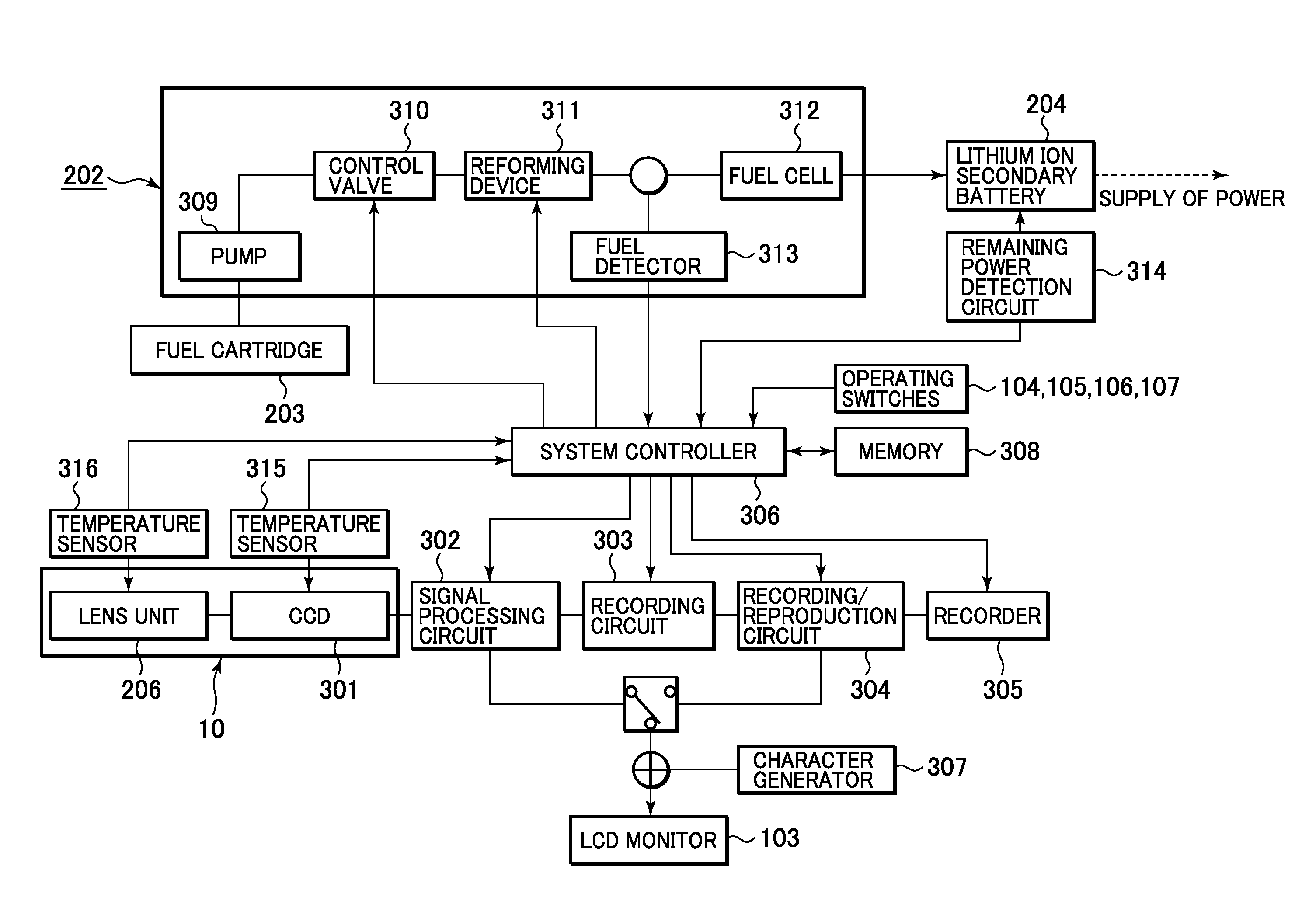 Electronic apparatus and fuel cell control method for electronic apparatus