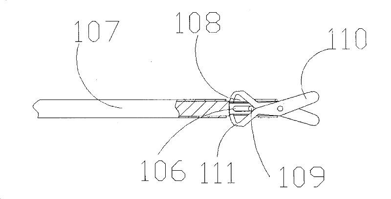 Surgical department shearing device used for endoscopy surgery