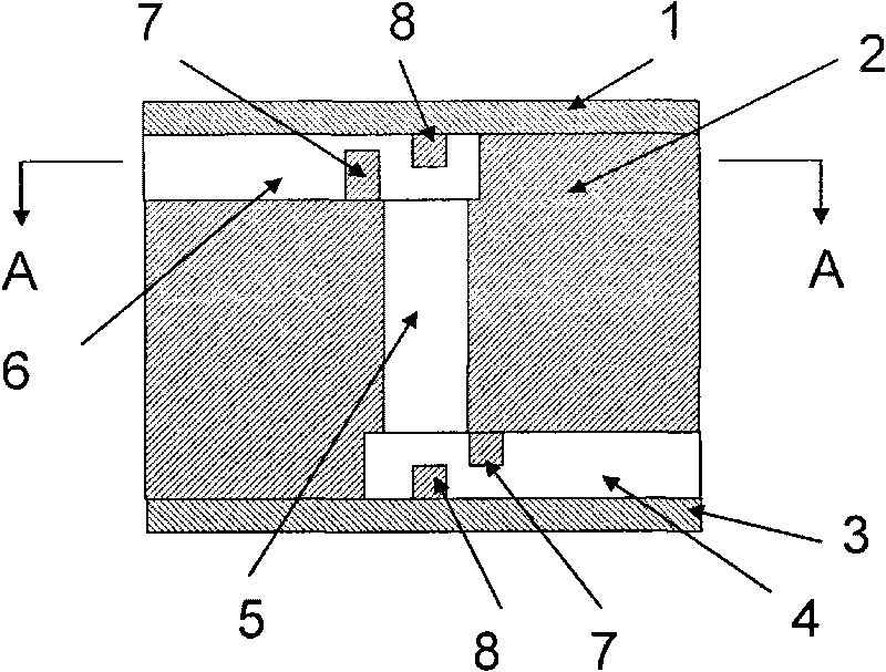 Waveguide communicating vessel