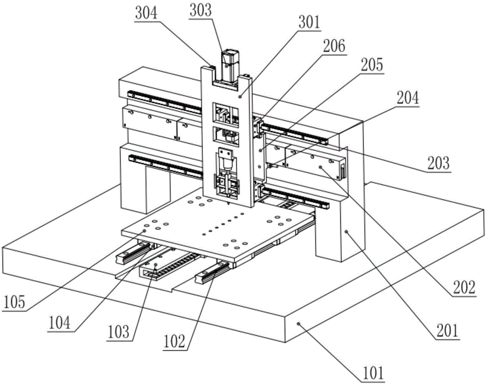 Dynamic characteristic self-adapting matching micro structure array precise processing machine tool