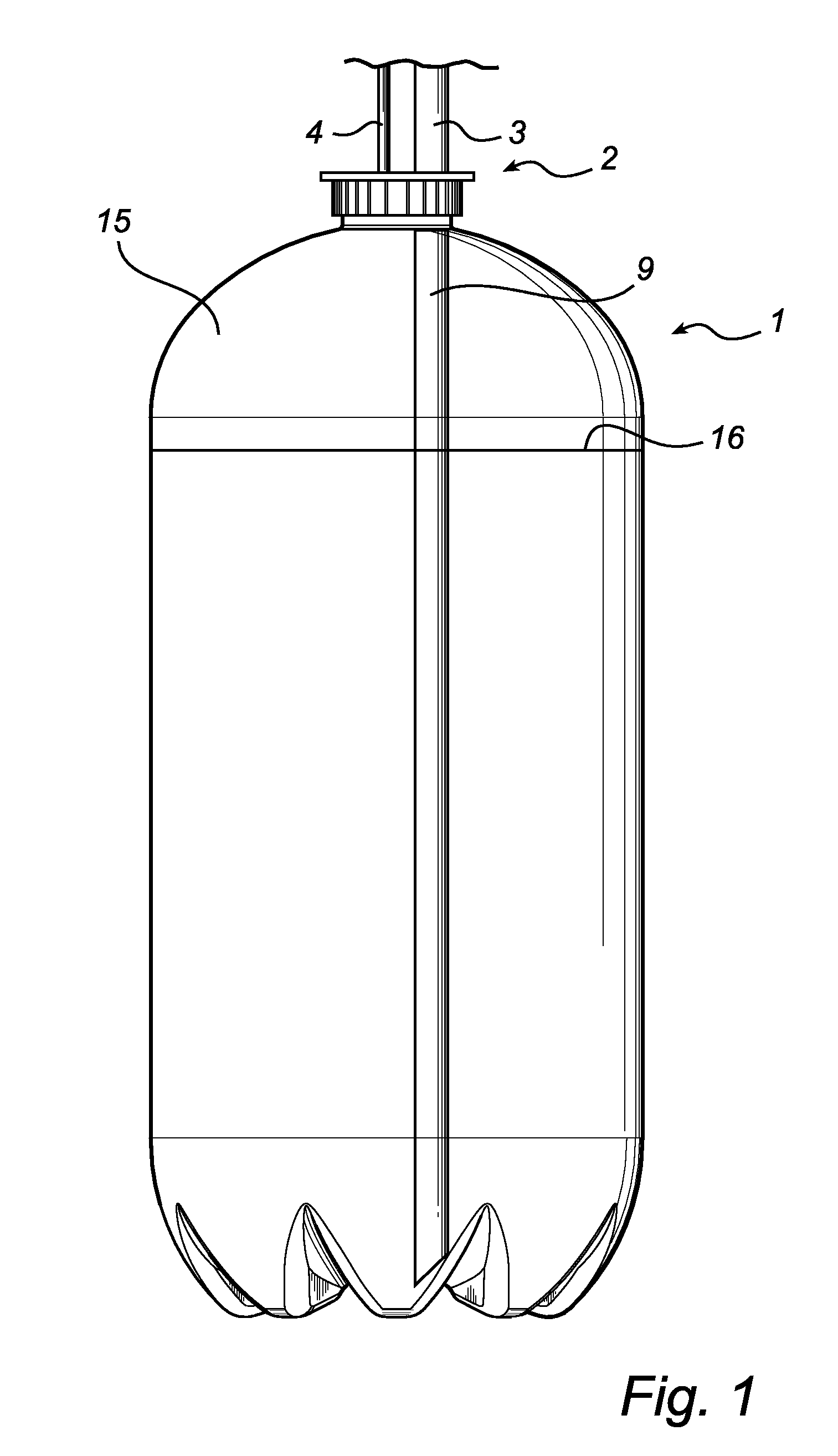 Closure for beverage container and method for closing an opening of a container