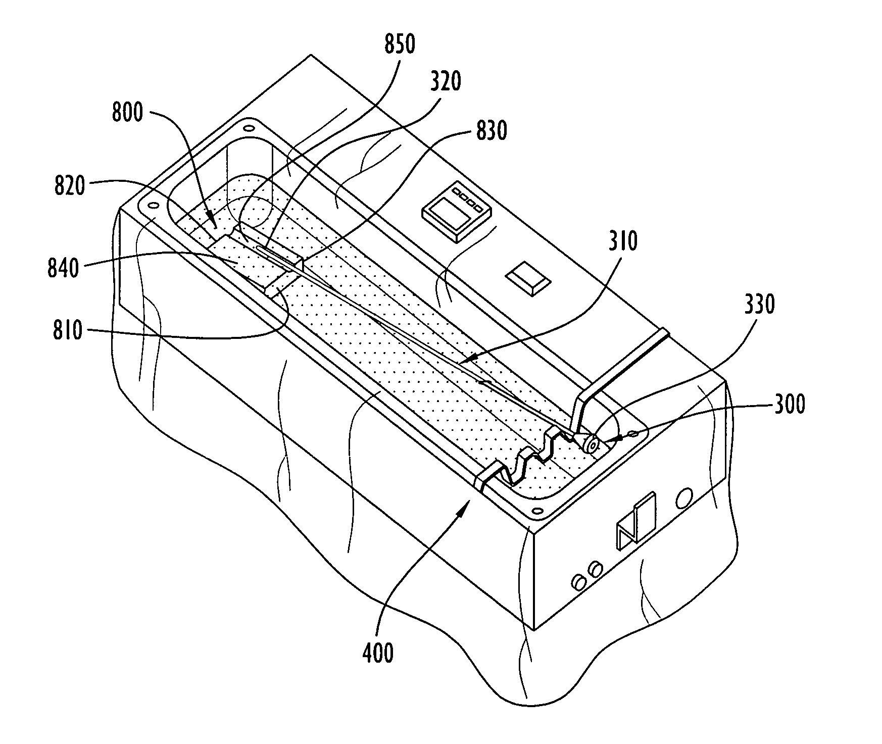 Thermal treatment system instrument rack and method of selectively thermally treating medical instrument portions
