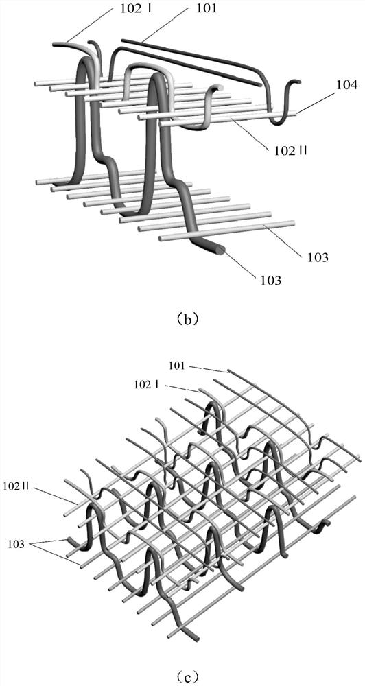 Flexible defibrillation electrode based on three-dimensional fabric structure and preparation method thereof