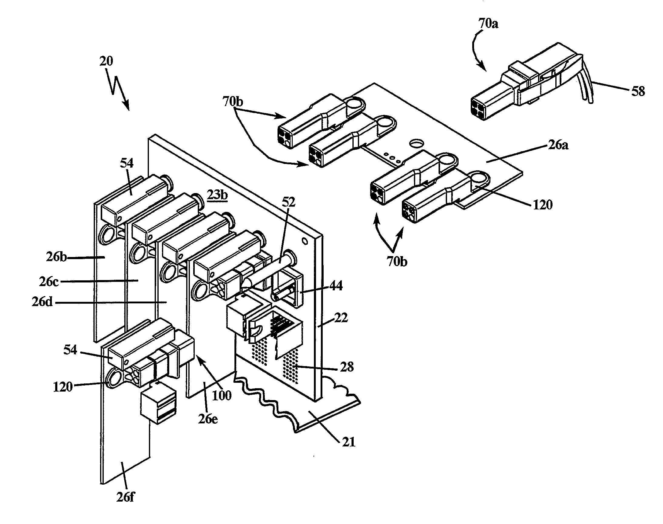 Method and apparatus for making an interconnection between power and signal cables