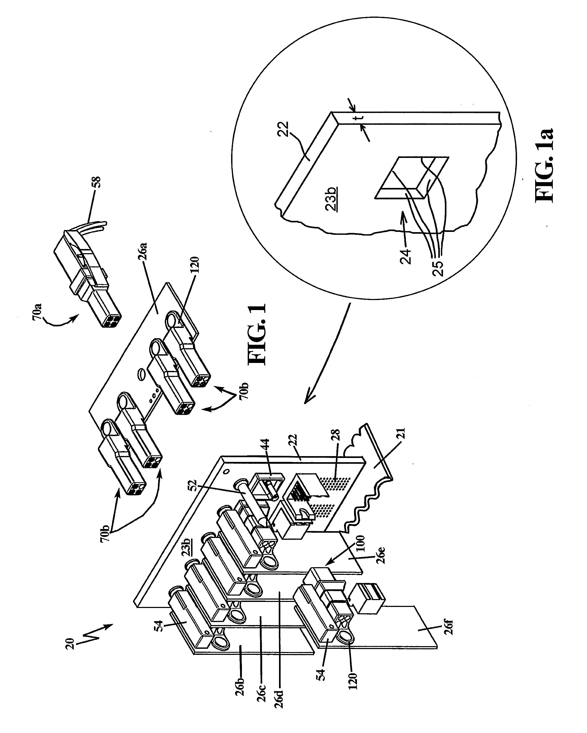 Method and apparatus for making an interconnection between power and signal cables