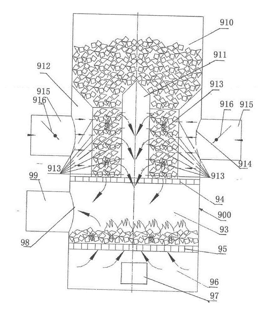Burning method and burning device of solid fuel