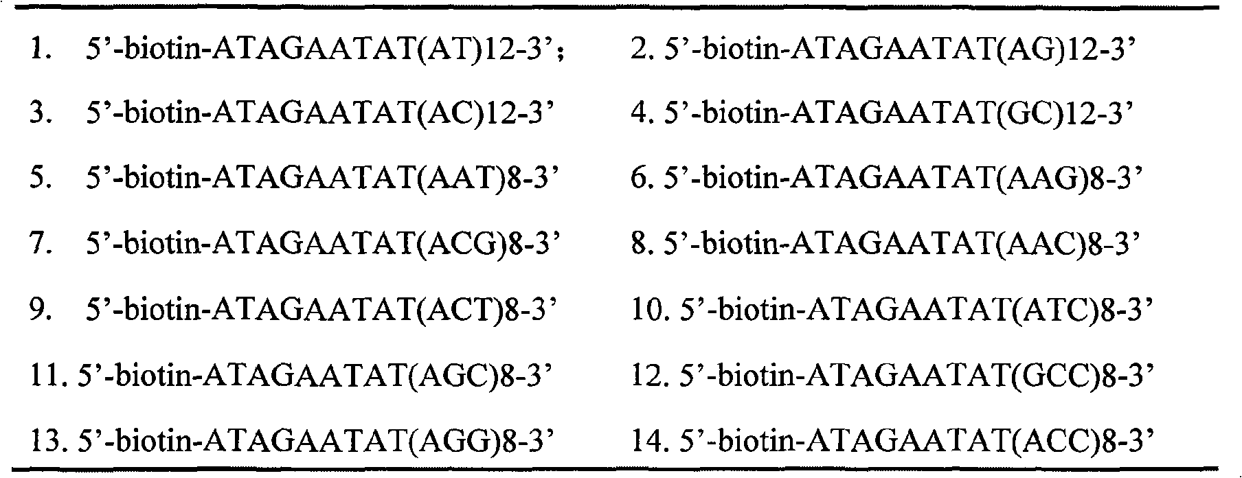 Chinese hamster microsatellite genetic marker and screening method thereof