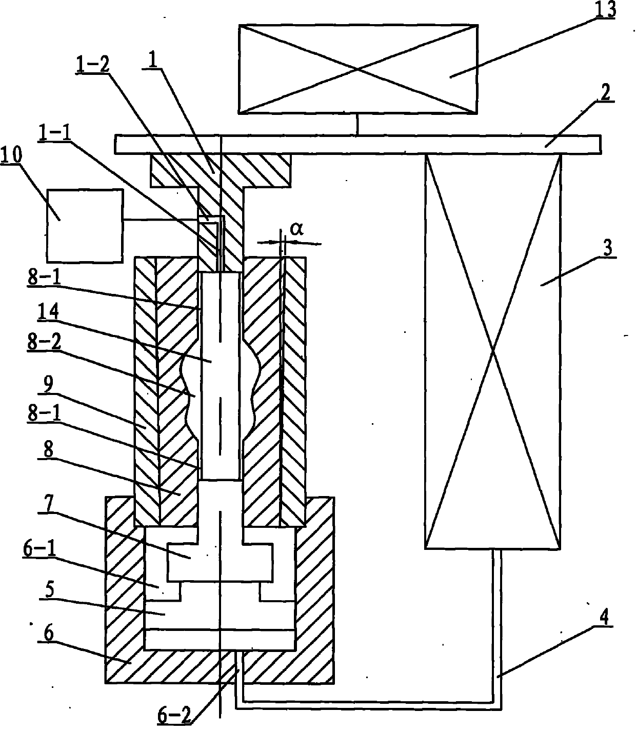 Device and method for internal pressure forming of reducer pipes