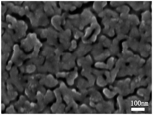 Nano-porous material prepared through selective corrosion of Zr-Ti-Cu alloy and preparation method thereof