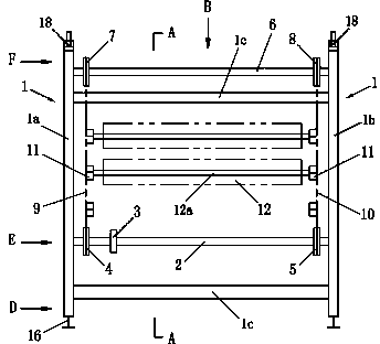 Storage rack device capable of storing and transmitting rolled materials