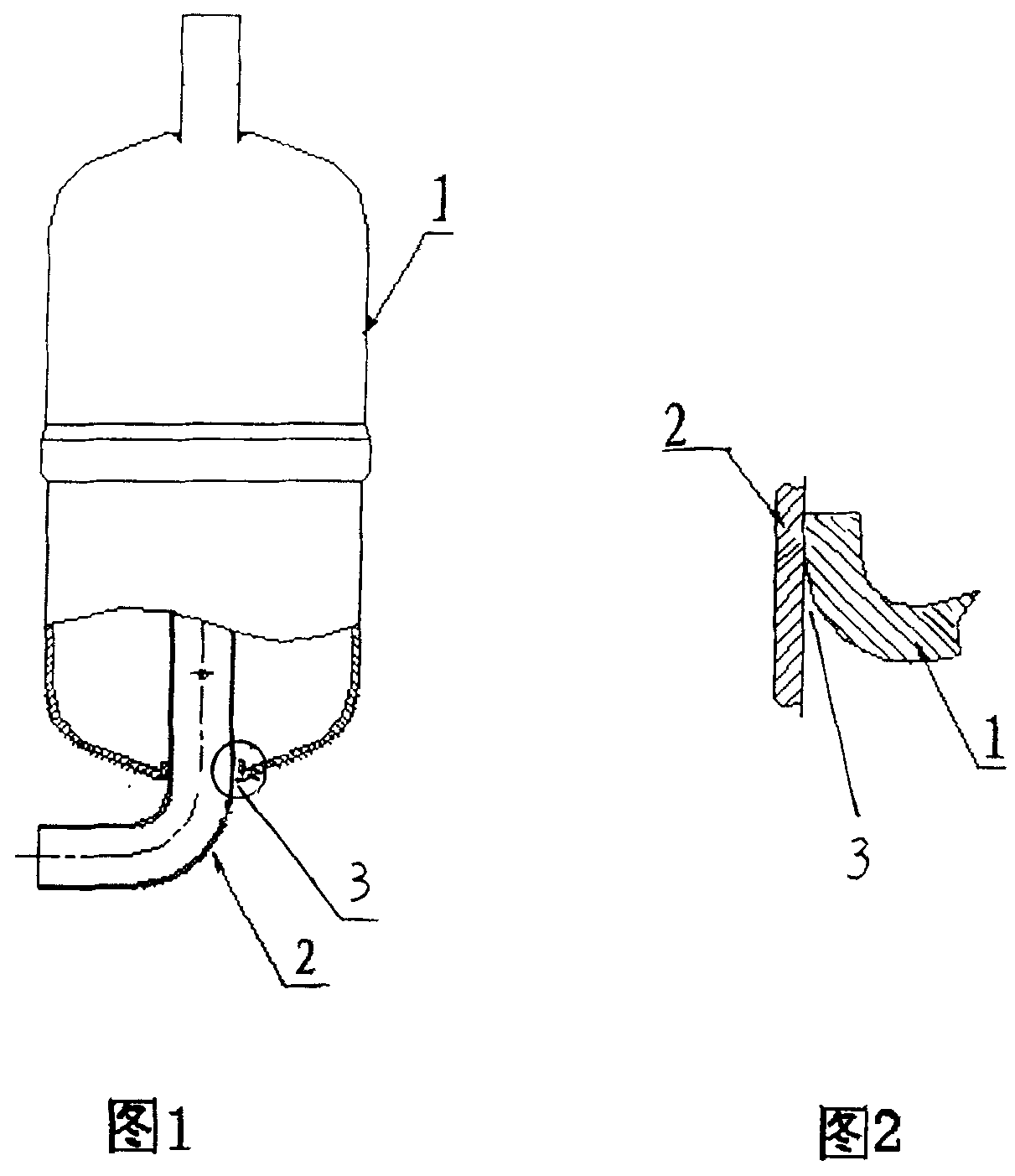 Machining process of liquid pipe for gas-liquid separator