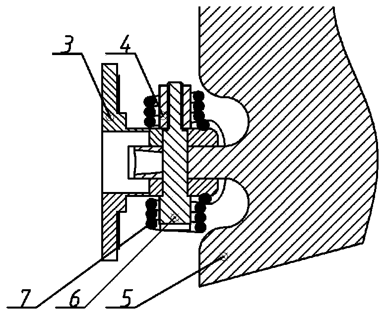 Minitype rudder face folding mechanism component