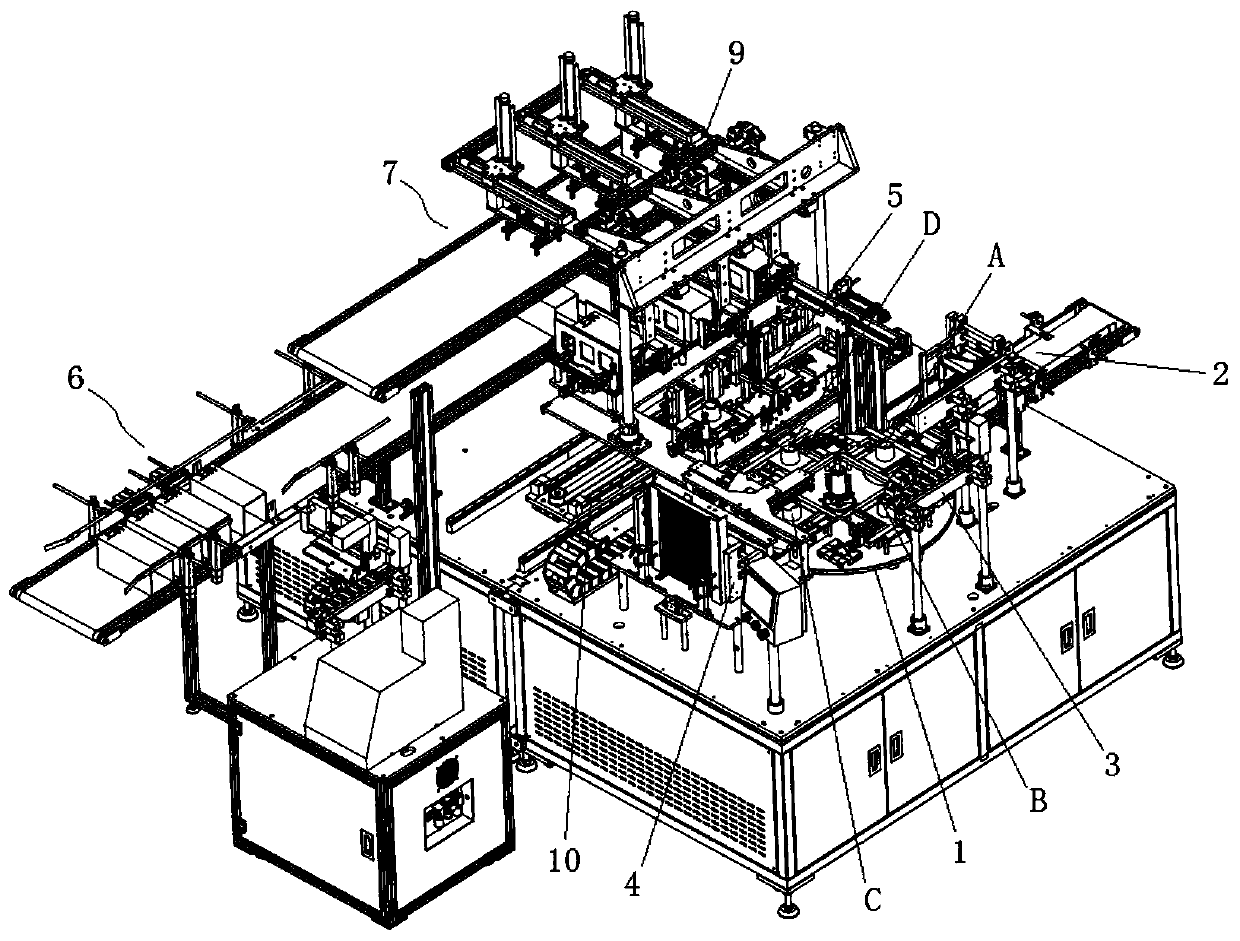 Full-automatic deep-cylinder wine box assembling machine
