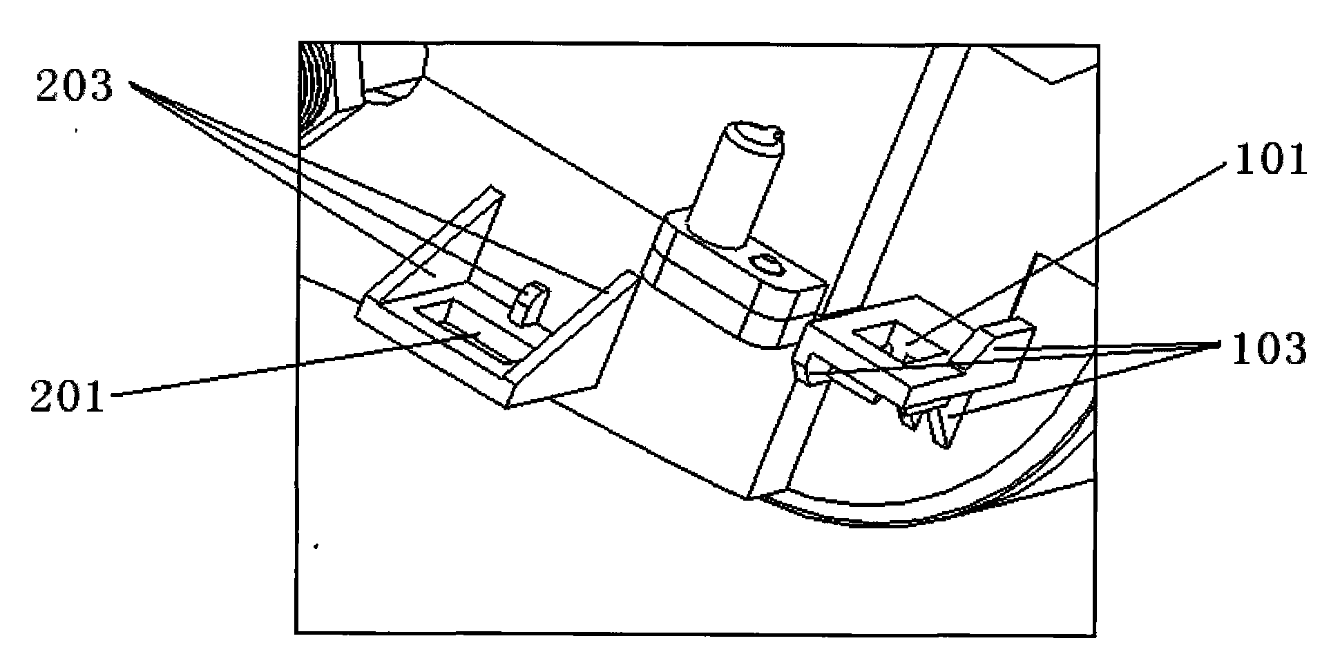 Connection structure for automobile side cover