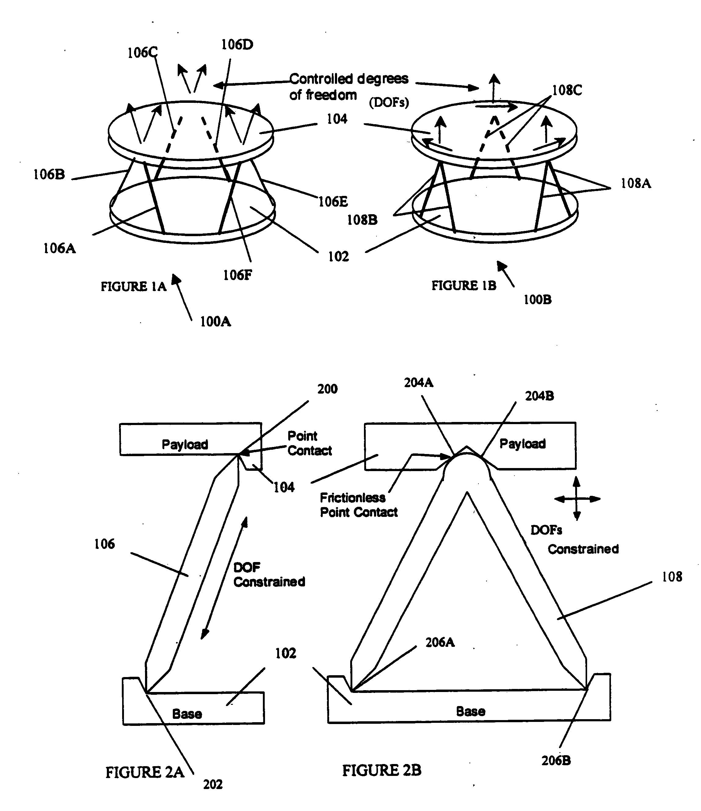 Base, payload and connecting structure and methods of making the same