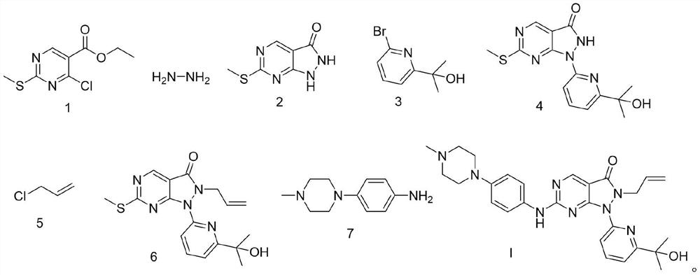 Novel chemical synthesis method of Wee1 protein kinase inhibitor adavisertib