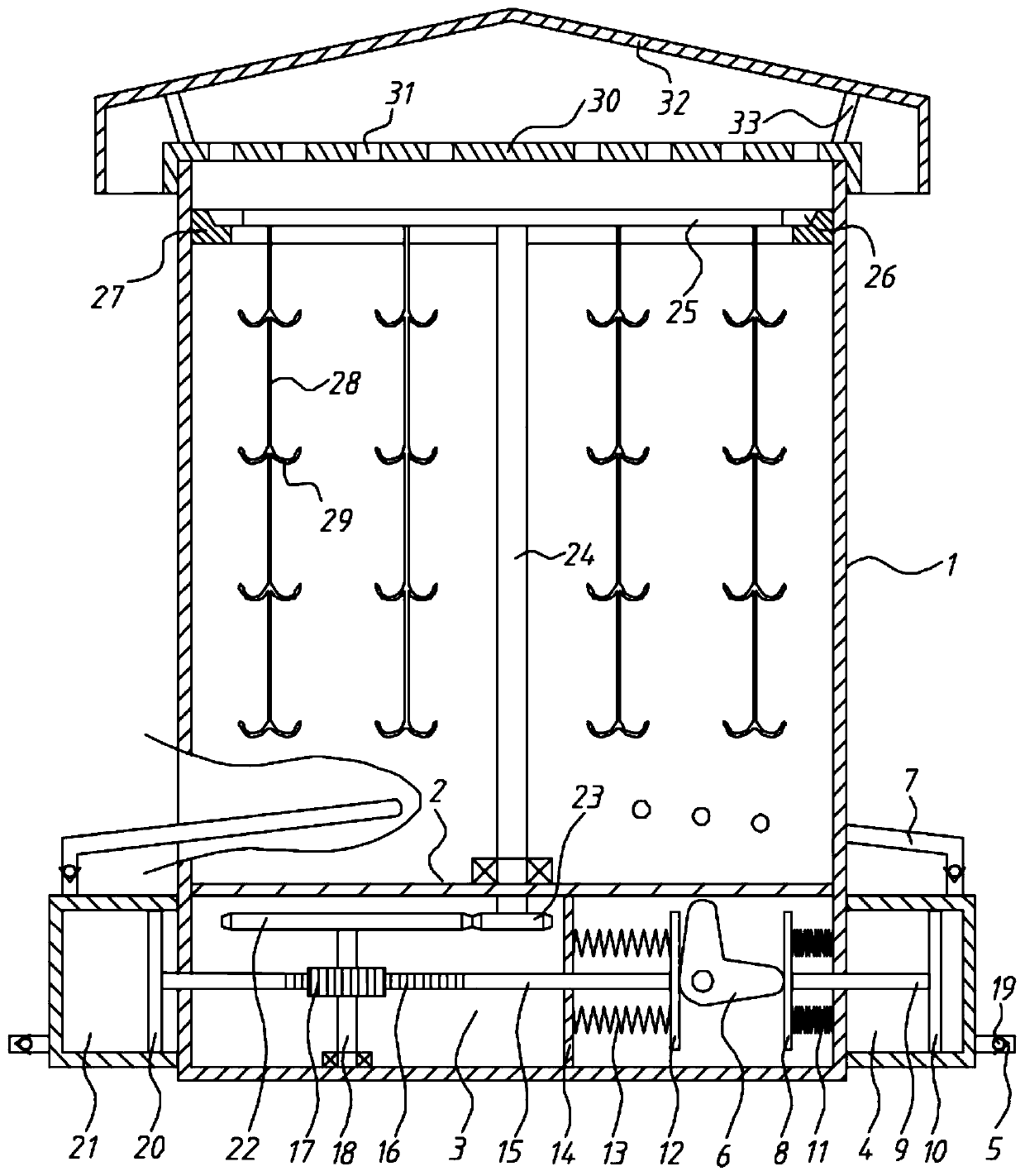 Multifunctional high-efficiency air-drying device for cured meat products