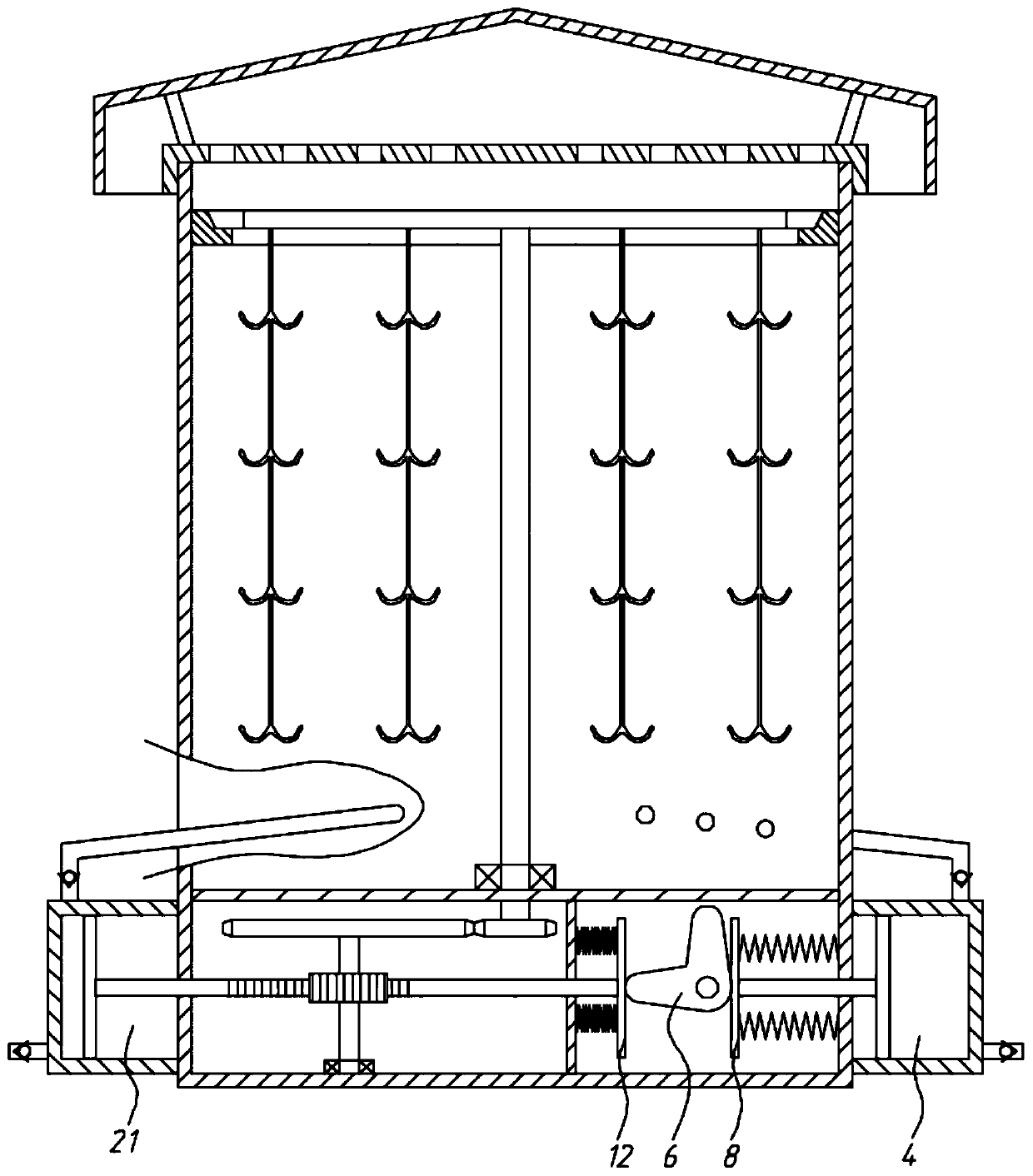 Multifunctional high-efficiency air-drying device for cured meat products