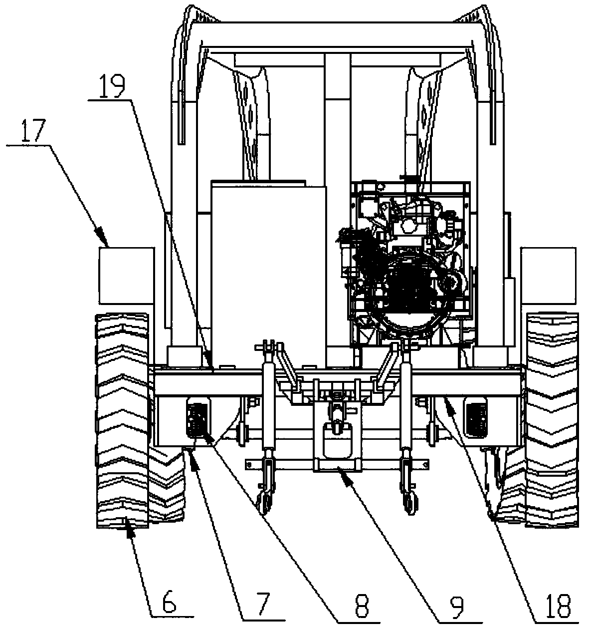 A power machine for vegetable field work