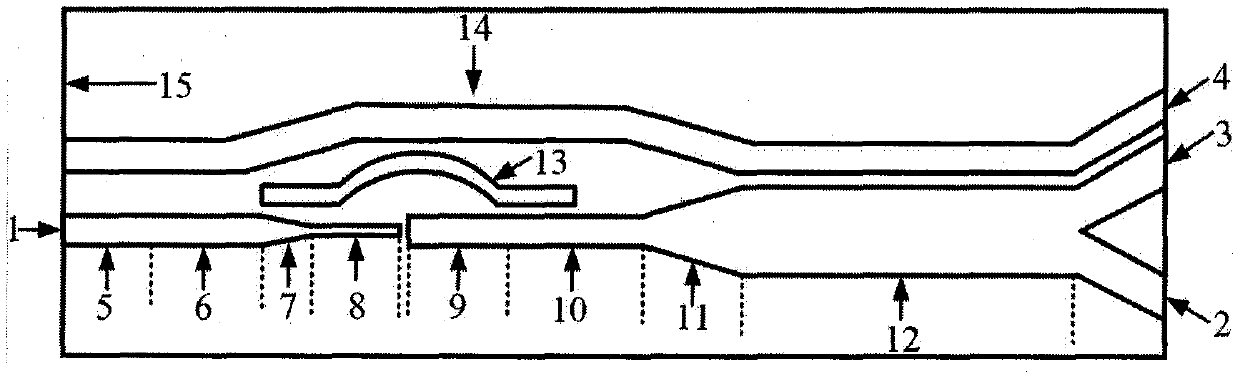 Terahertz wave dual-mode polarization power splitter