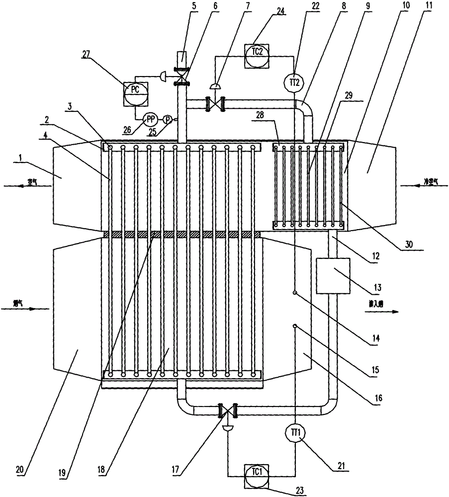 A heat pipe air preheater