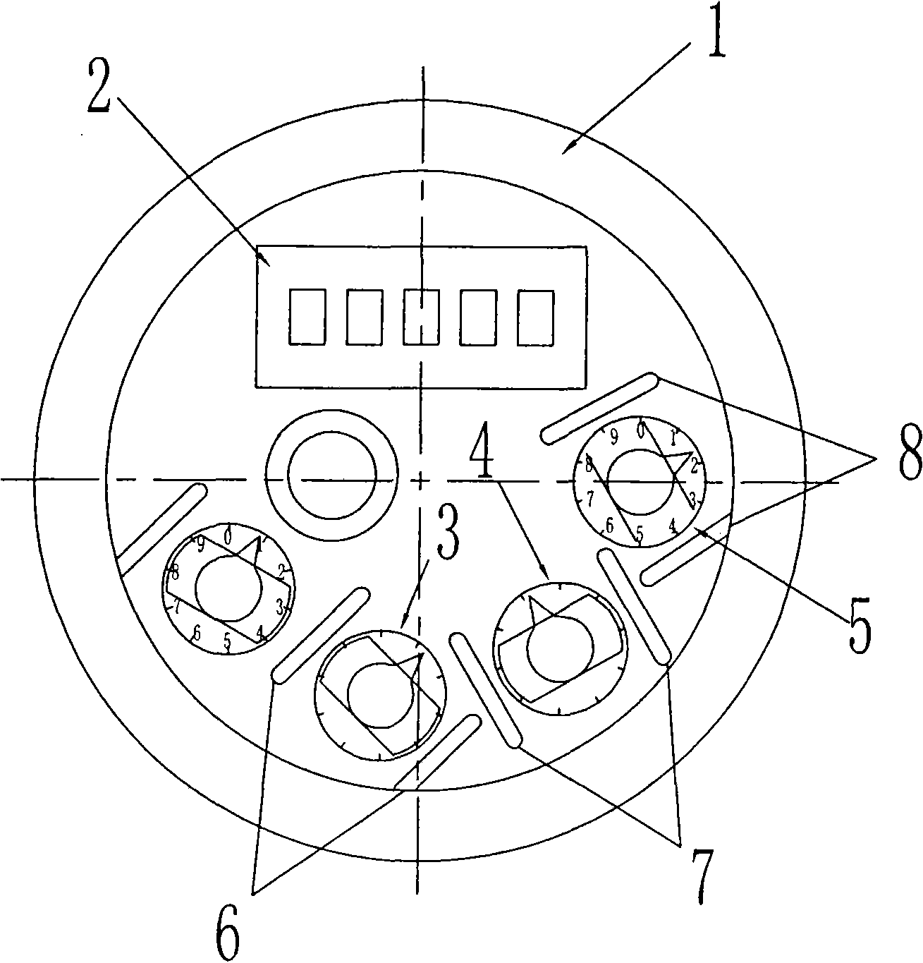 Multi-point sampling, non-contact type IC card intellectual water meter