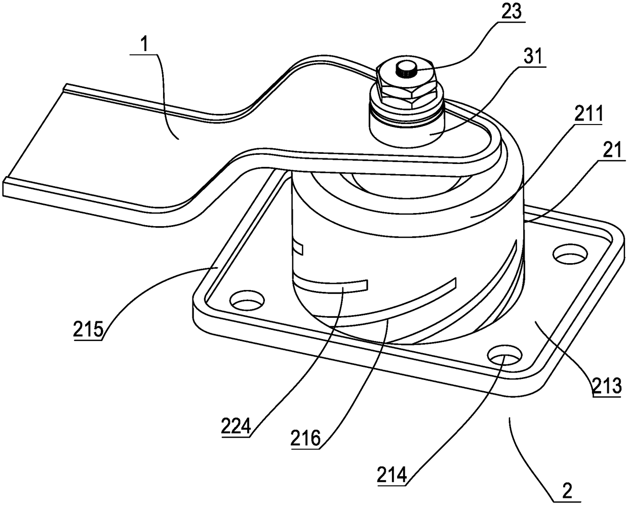 A suspension structure of a powertrain