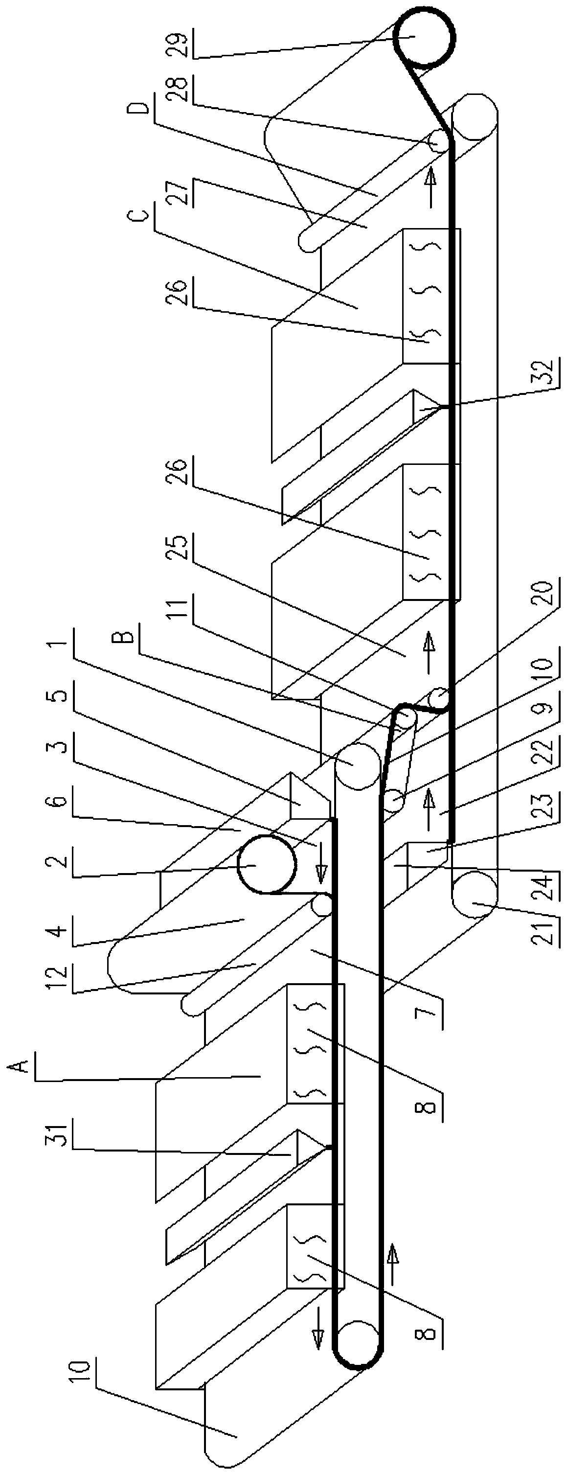 Forming method and forming equipment for ternary composite reconstituted tobacco sheets