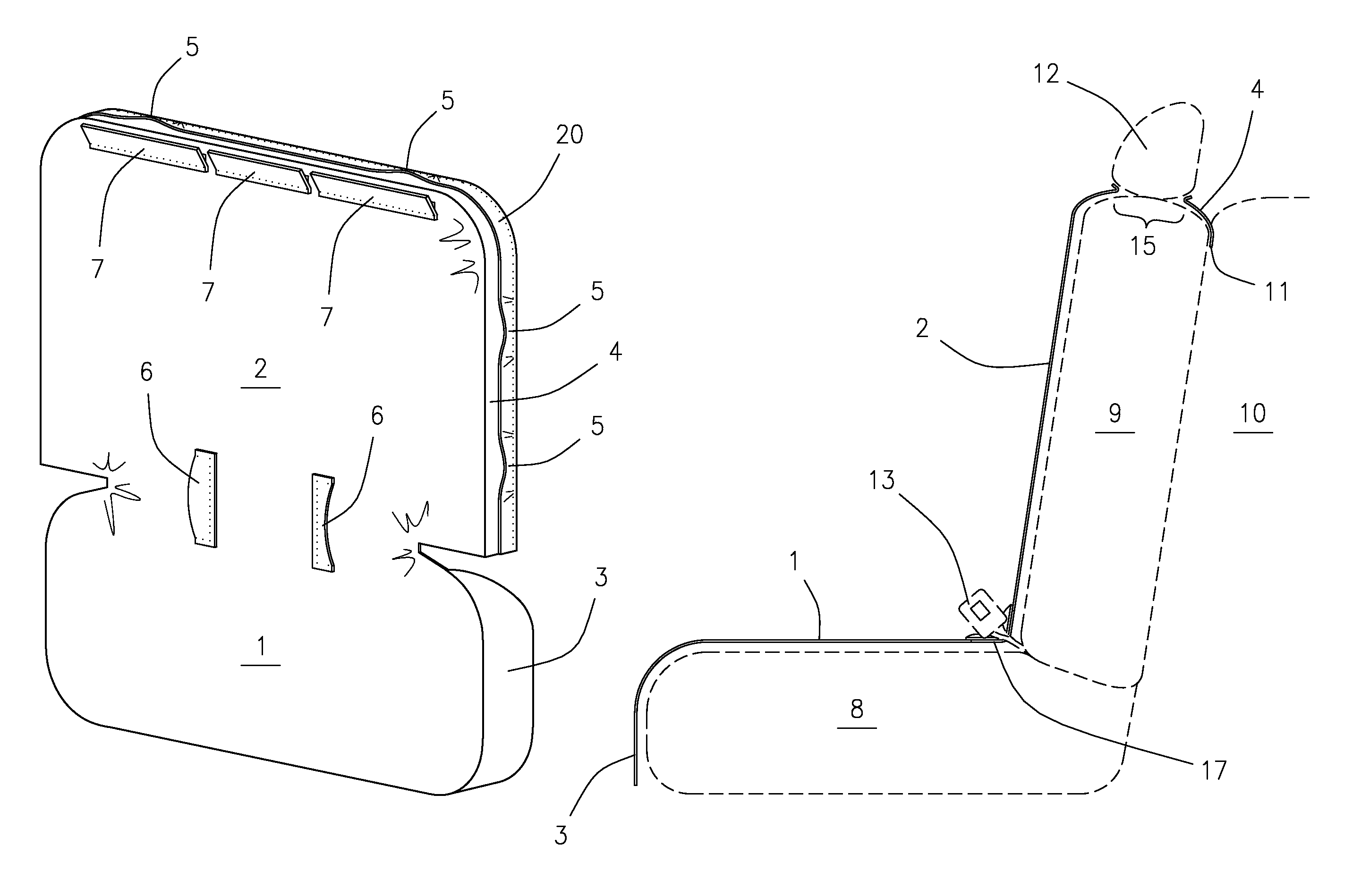 Car seat protector with chassis lock system