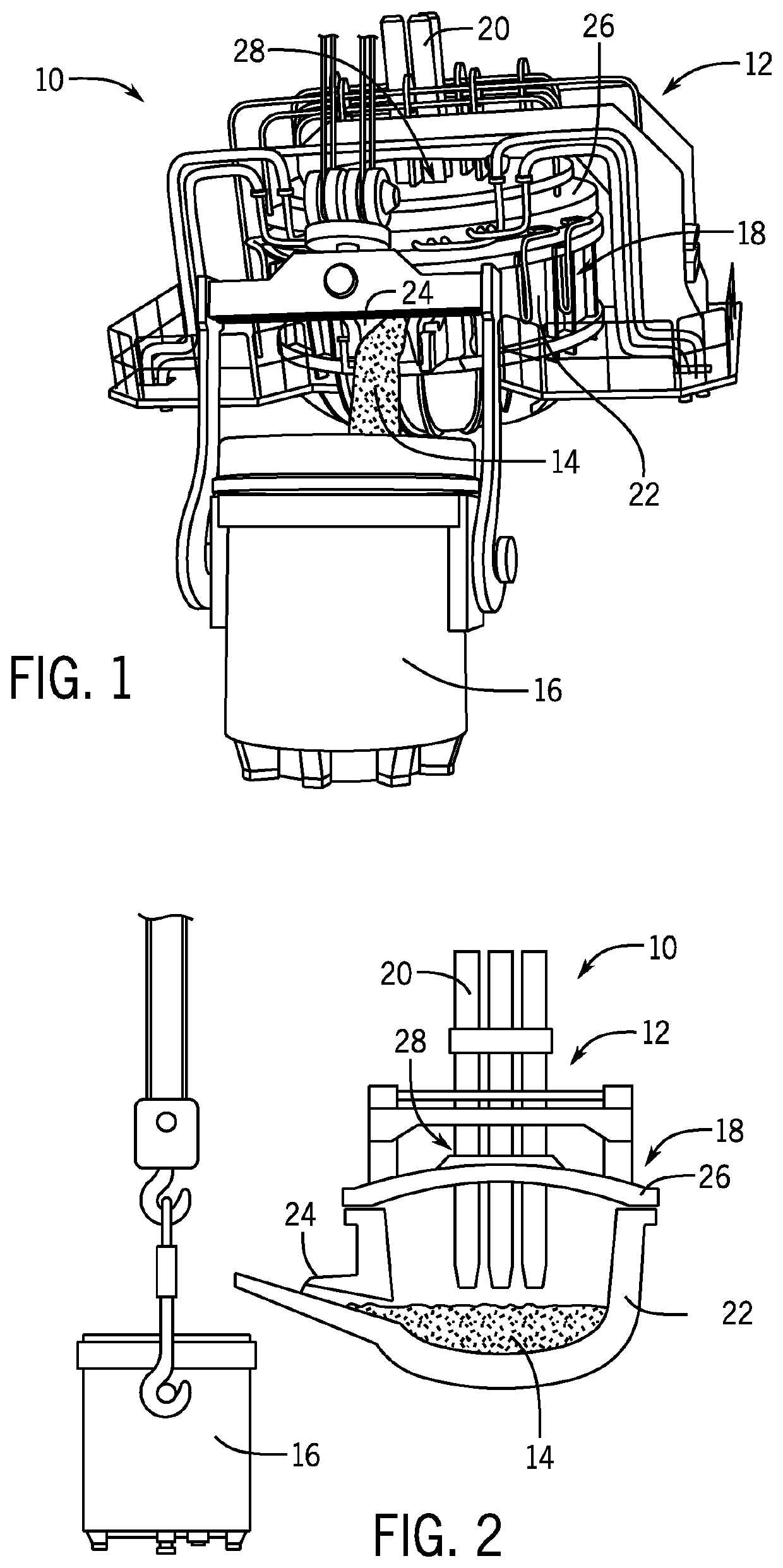 Apparatus for lifting graphite electrodes