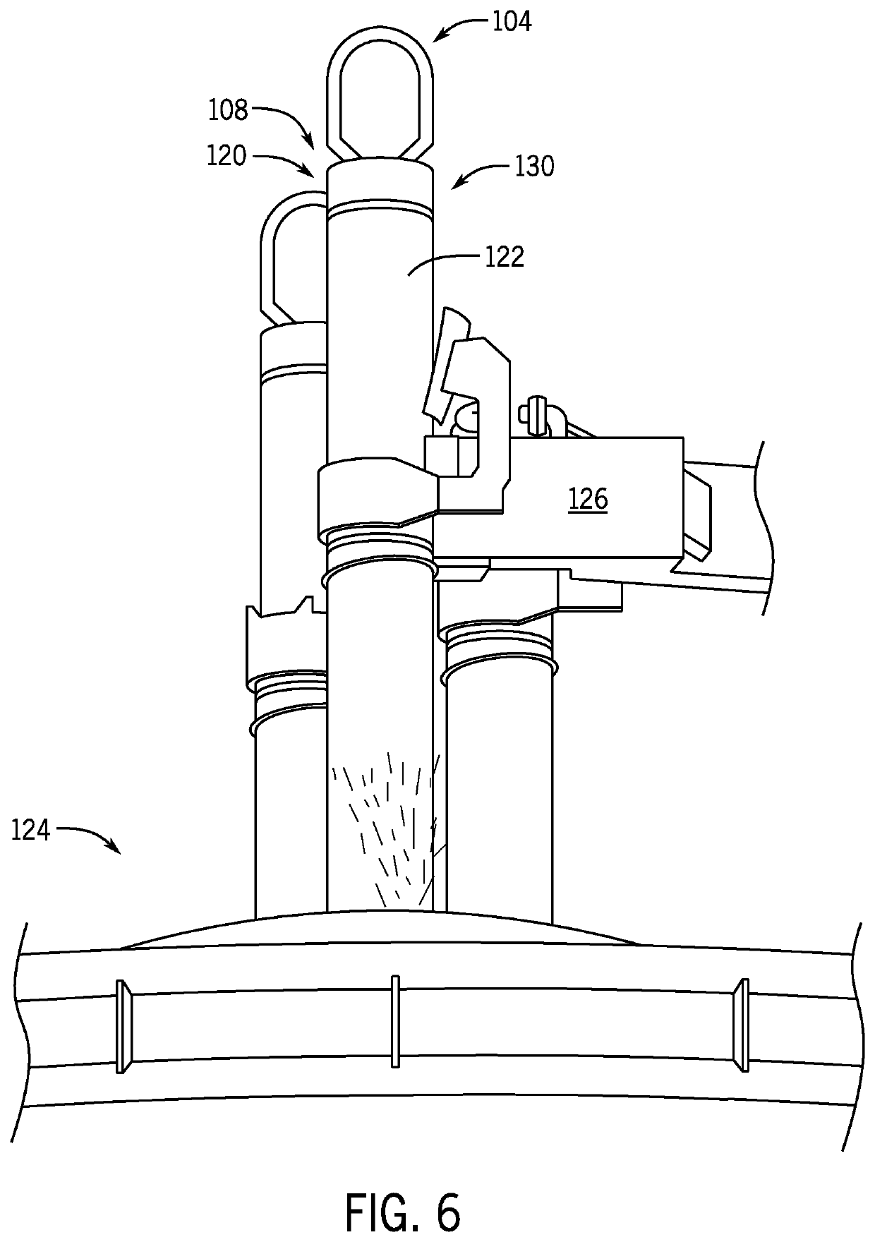 Apparatus for lifting graphite electrodes