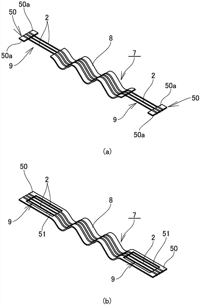 Flat memory cable and drive device provided with same