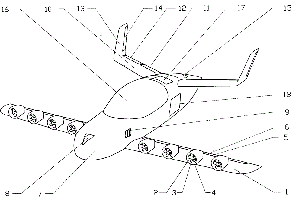 Aircraft using distributed electric ducted fan flap lift-rising system
