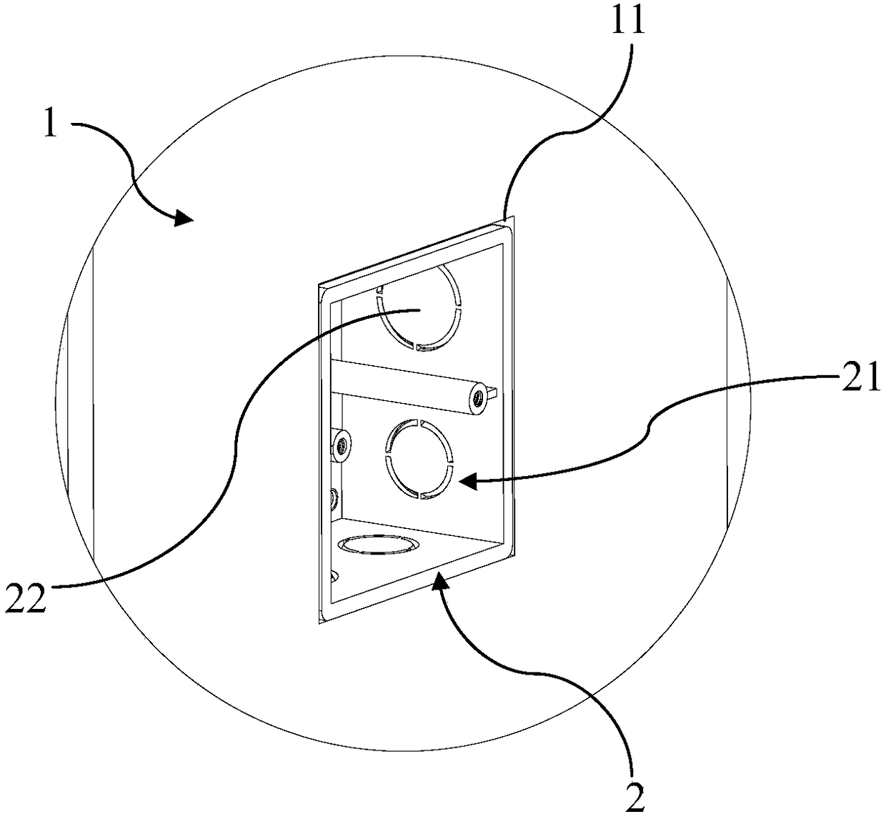 Bottom box connection assembly and assembling method thereof