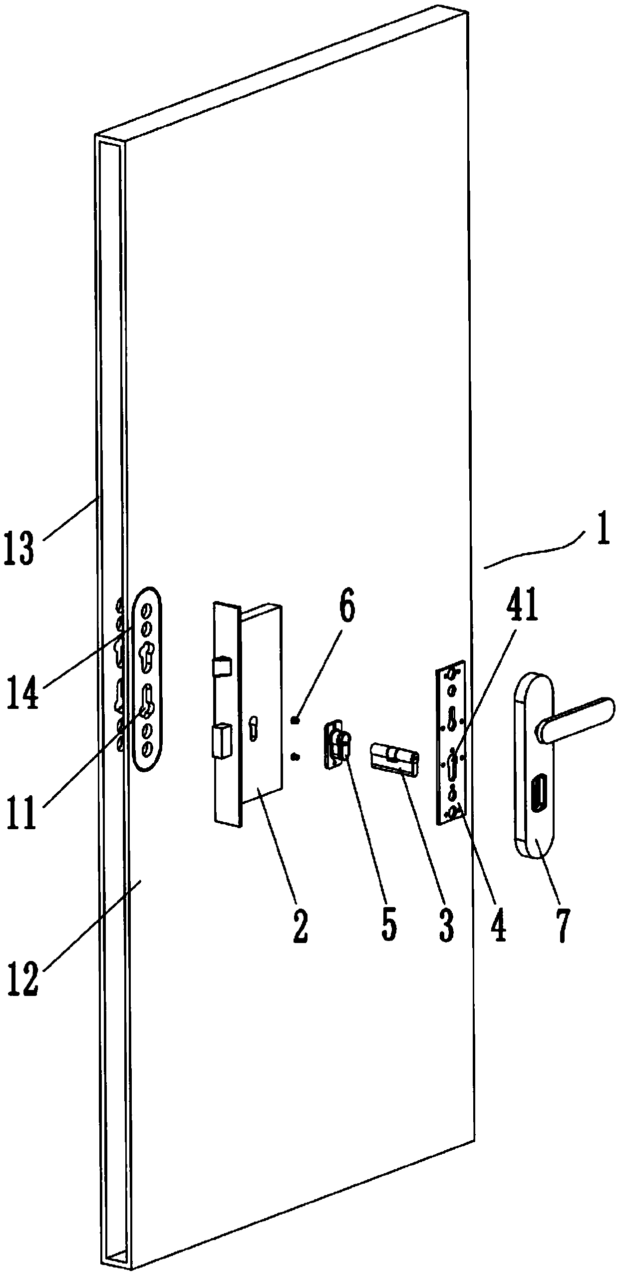 Pickproof door lock structure