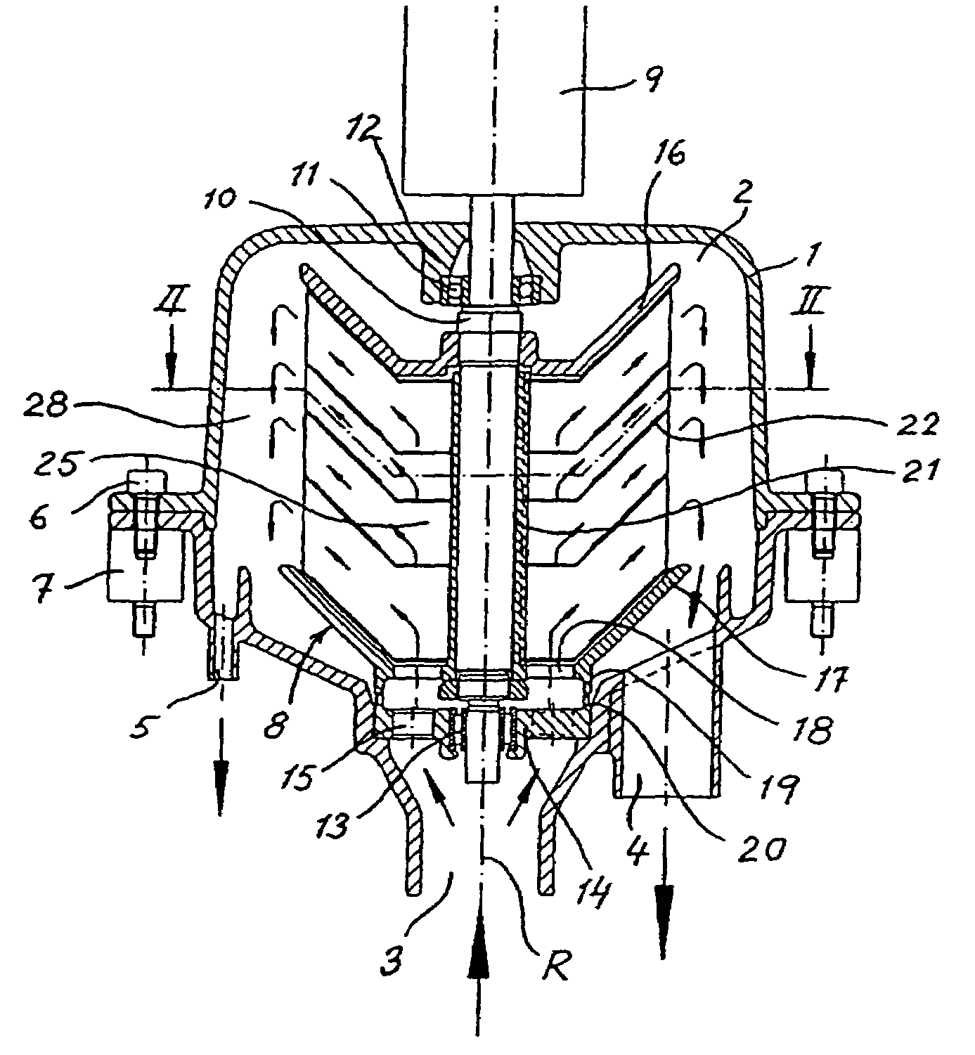 Method and a device for cleaning of crankcase gas